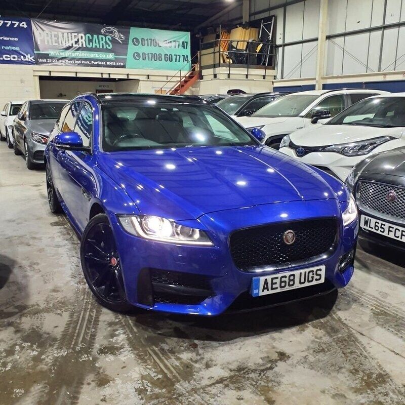 Blue Used 2018 Jaguar XF R-Sport Sedan | £13,480 (Good price) - Image 1/4