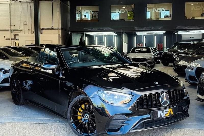 Black Used 2021 Mercedes E220 AMG line Cabriolet | £27,495 (Expensive) - Image 1/1