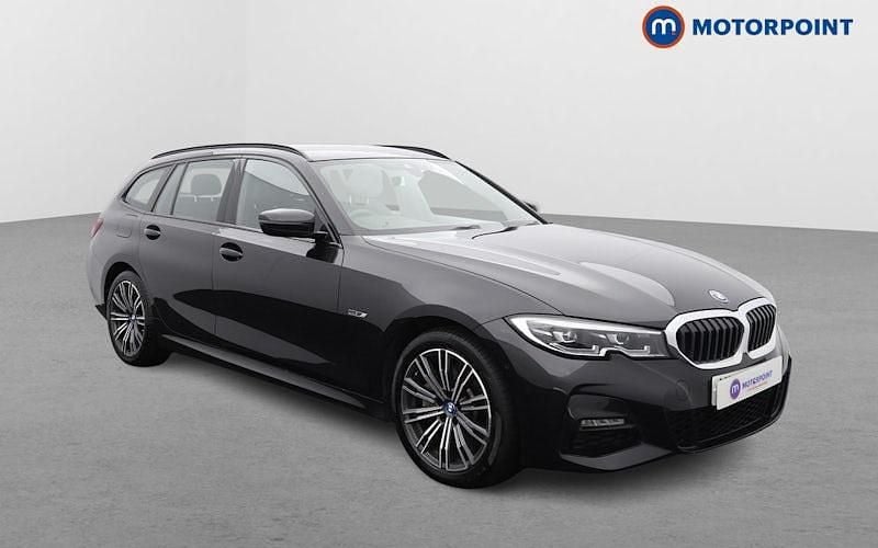 Black Used 2022 BMW 330e M Sport Estate | £22,349 (Good price) - Image 1/4