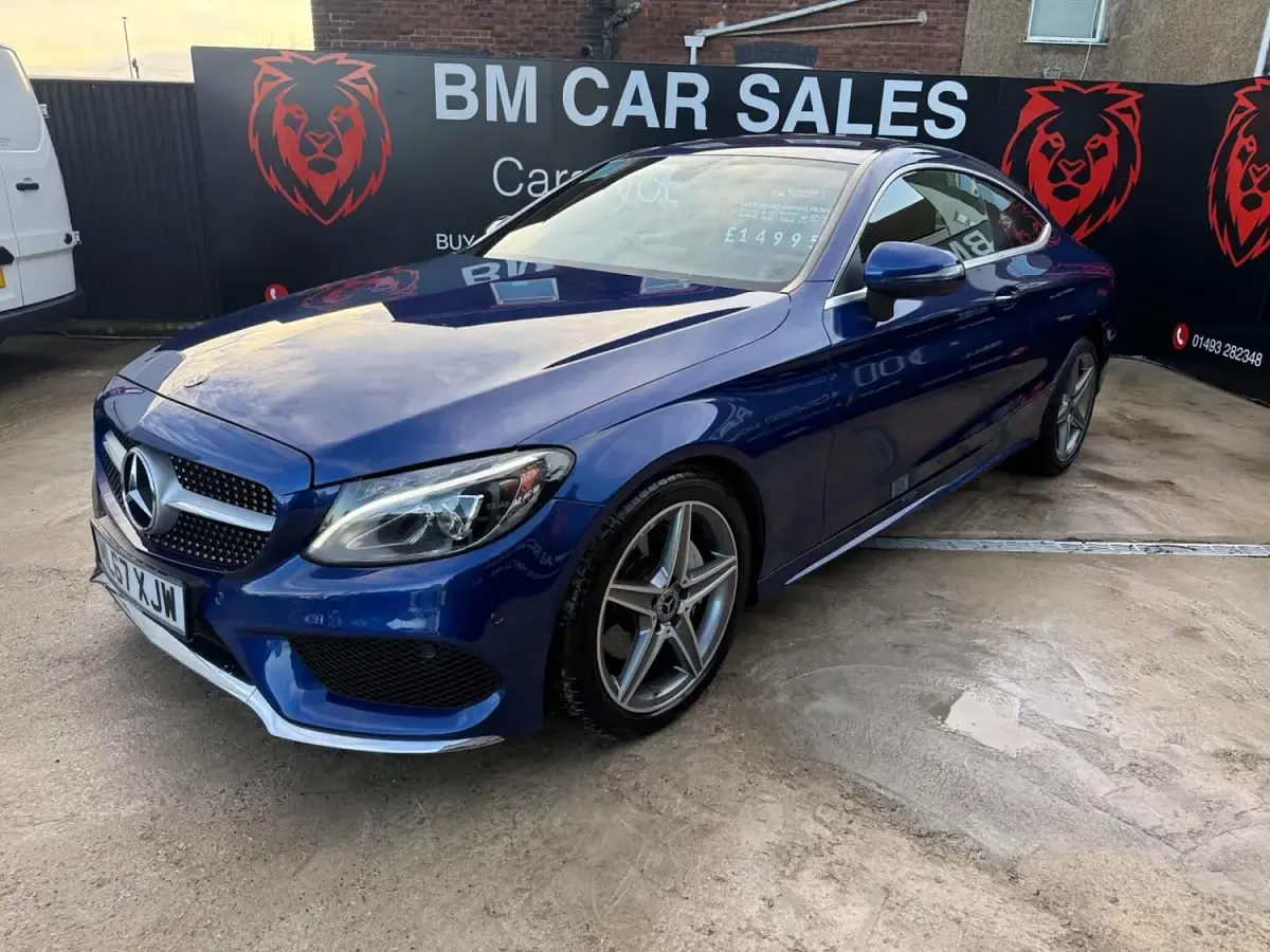 Used Mercedes C200 AMG line 2017 Blue Coupe
