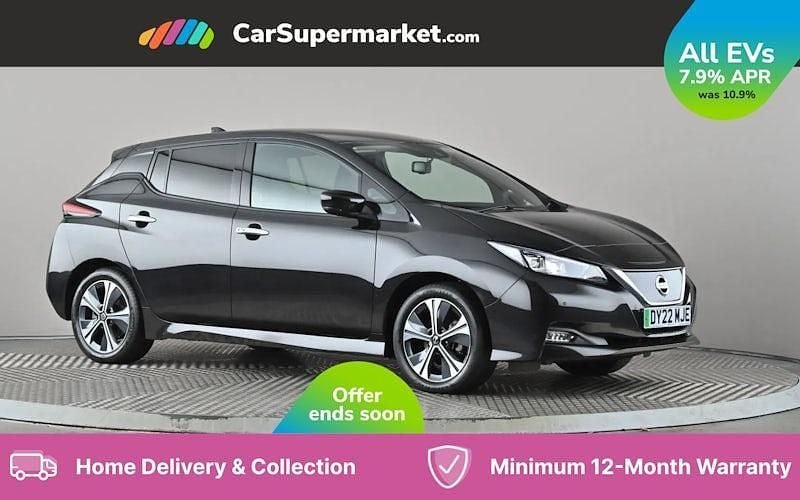 Black Used 2021 Nissan Leaf Tekna Hatchback | £10,697 (Fair price) - Image 1/4