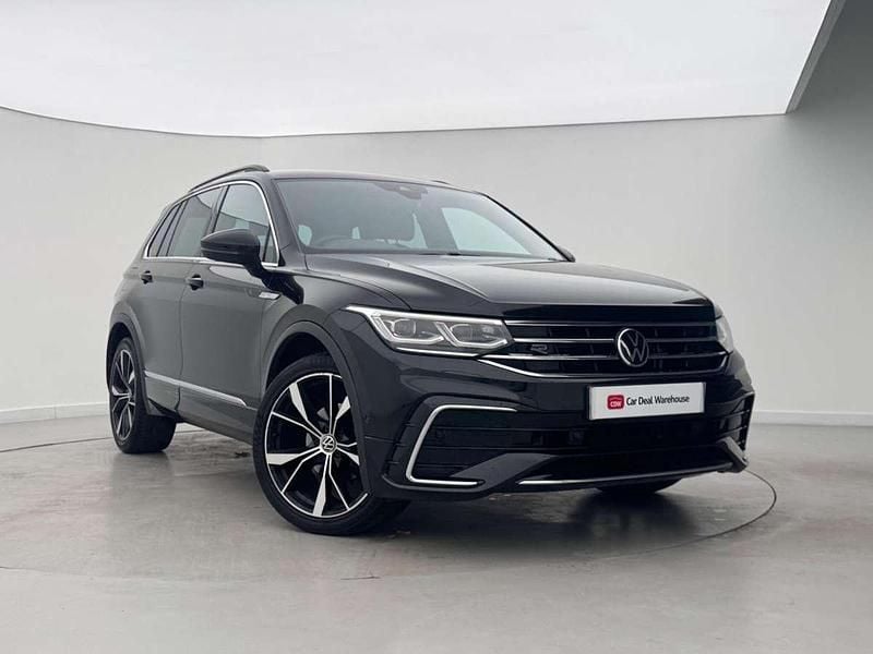 Black Used 2021 VW Tiguan R-line SUV | £21,699 (Fair price) - Image 1/4