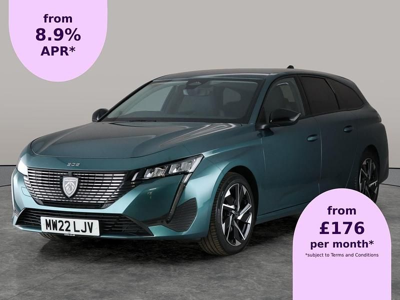 Blue Used 2022 Peugeot 308 Allure Premium Estate | £12,878 (Good price) - Image 1/2