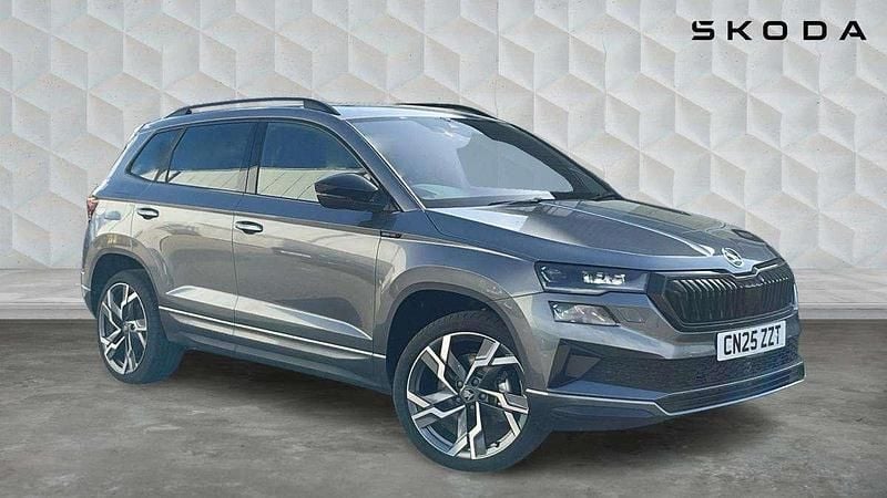 Grey Used 2025 Skoda Karoq SportLine SUV | £33,495 (Expensive) - Image 1/4