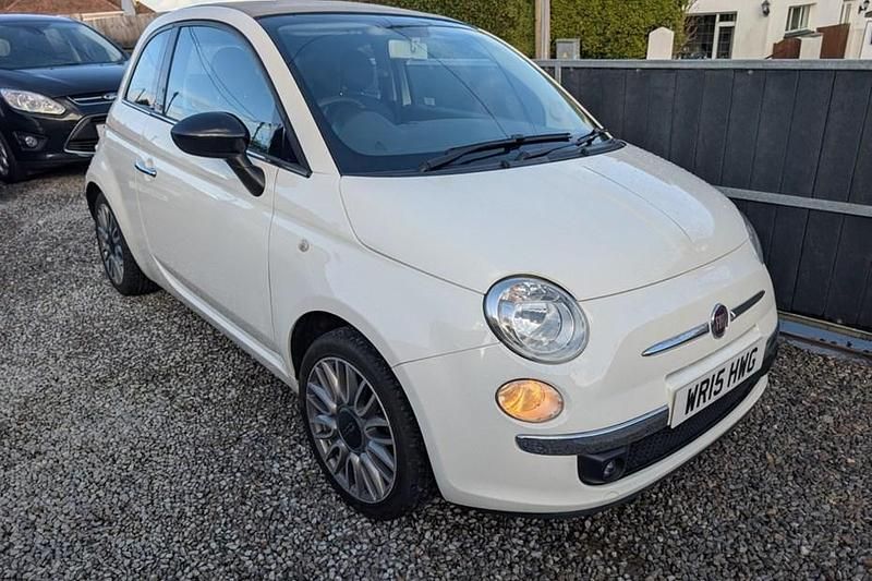 Used Fiat 500C 69 HP (50 kW) 2015 White Cabriolet