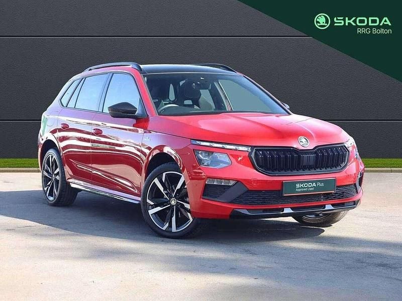 Velvet red metallic Used 2024 Skoda Kamiq Monte Carlo SUV | £21,495 (Fair price) - Image 1/4