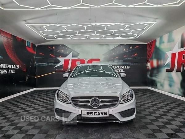 Used Mercedes C220 AMG line 170 HP (125 kW) 2017 Silver Sedan