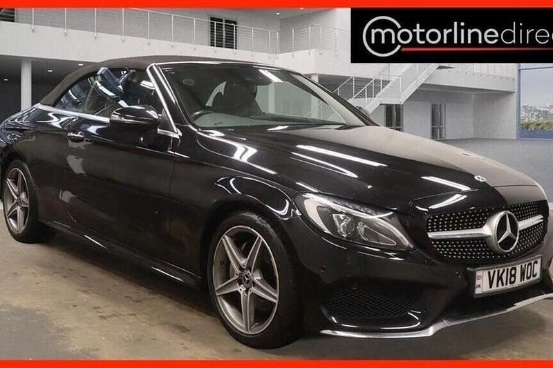 Black Used 2018 Mercedes C200 AMG line Cabriolet | £15,989 (Fair price) - Image 1/1