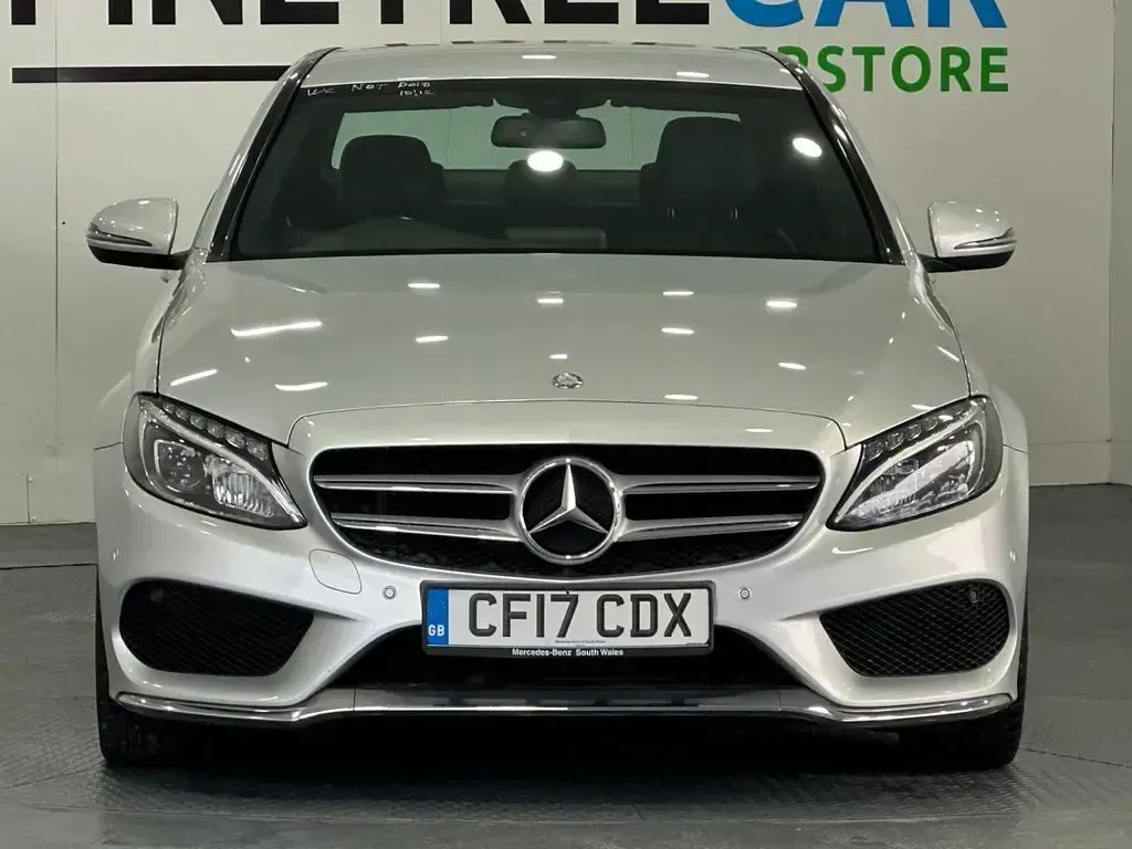 Used Mercedes C200 AMG line 136 HP (100 kW) 2017 Silver Sedan
