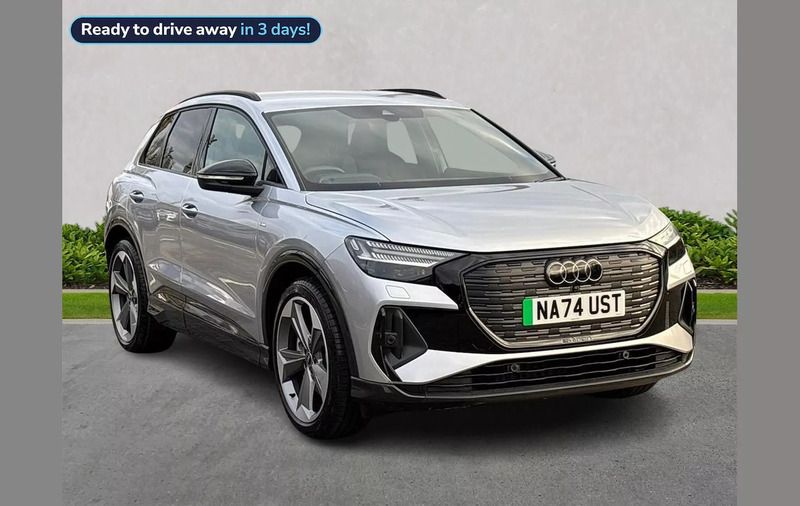 Silver Used 2025 Audi Q4 e-tron Black Edition SUV | £41,414 (Expensive) - Image 1/4