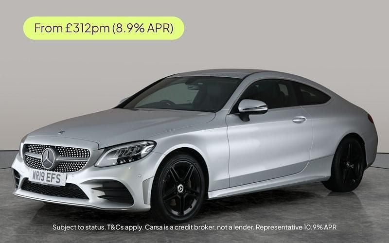 Silver Used 2019 Mercedes C200 AMG line Coupe | £18,786 (Fair price) - Image 1/3