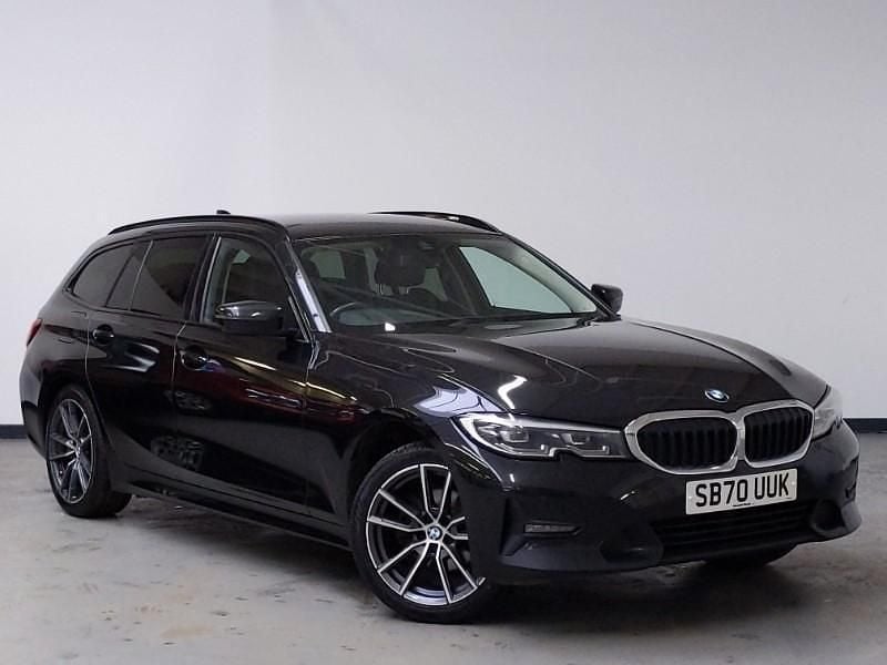 Black Used 2021 BMW 320 Sport Line Estate | £18,698 (Fair price) - Image 1/4