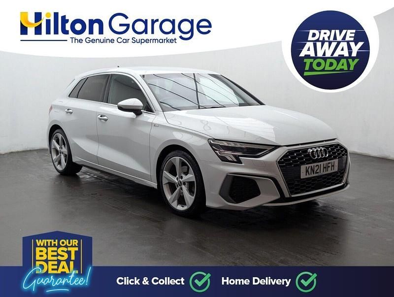 Used Audi A3 Sportback S-Line 150 HP (110 kW) 2021 White Hatchback