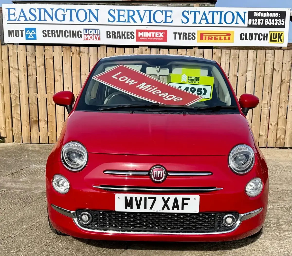 Used Fiat 500 Lounge 69 HP (50 kW) 2017 Red Hatchback