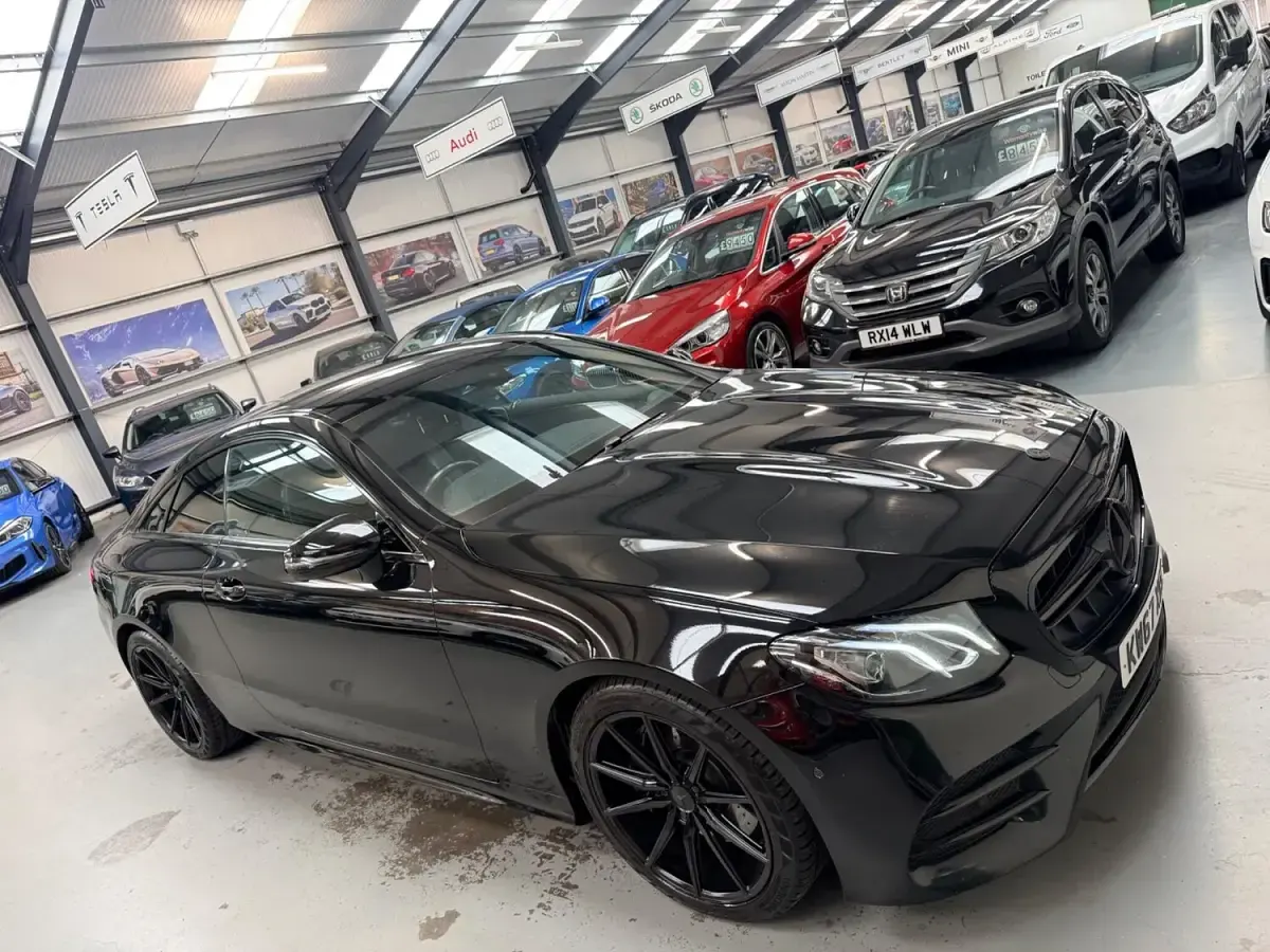 Used Mercedes E220 AMG line 2018 Black Coupe