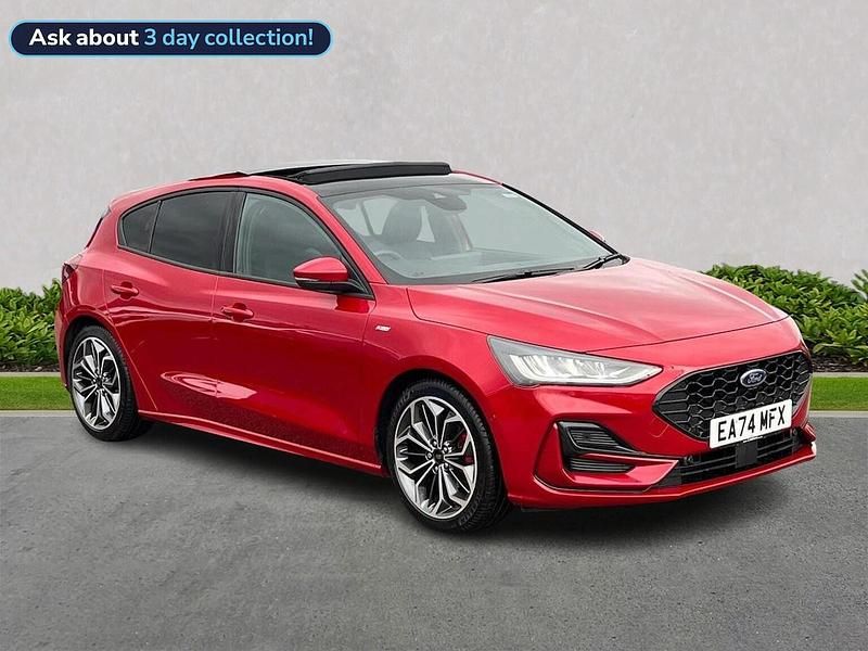 Red Used 2024 Ford Focus ST-Line X Hatchback | £22,625 (Expensive) - Image 1/4