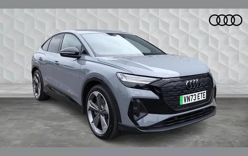 Grey Used 2023 Audi Q4 Sportback e-tron Black Edition SUV | £36,250 (Good price) - Image 1/4