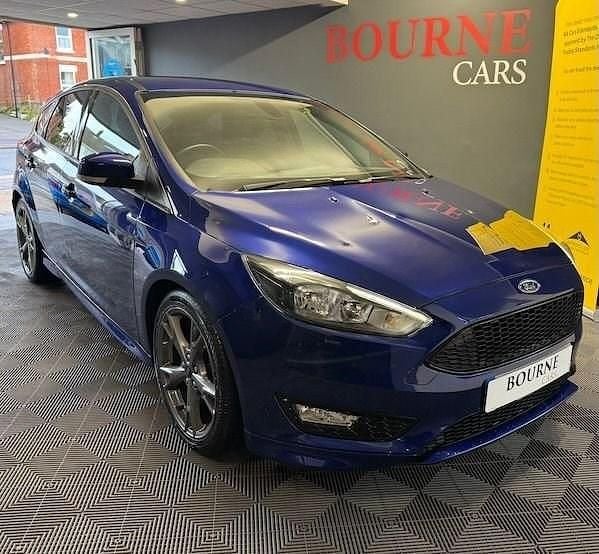 Blue Used 2018 Ford Focus ST-Line X Hatchback | £7,829 (Good price) - Image 1/4