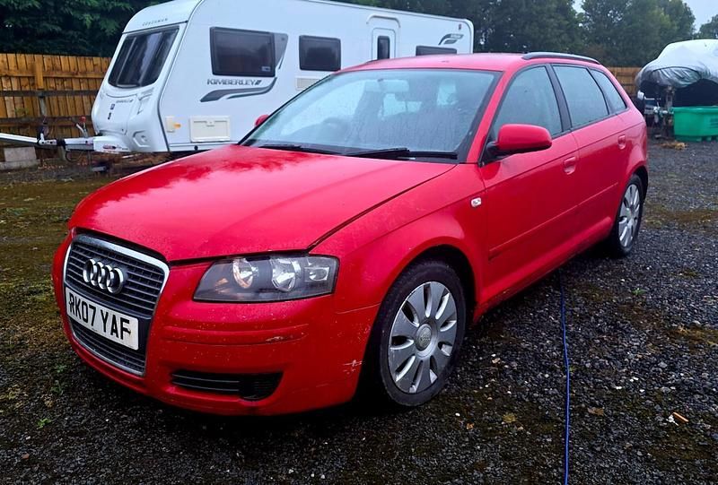 Used Audi A3 105 HP (77 kW) 2007 Red Hatchback
