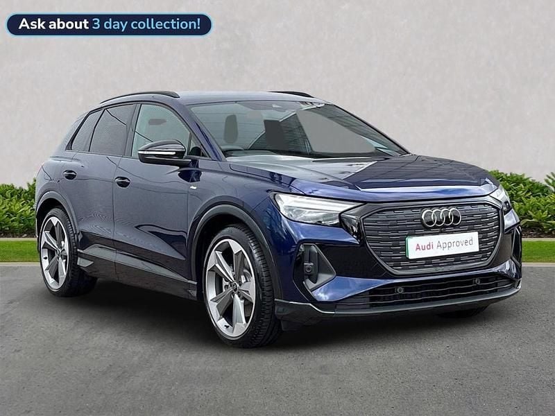 Blue New 2025 Audi Q4 e-tron Black Edition SUV | £39,272 - Image 1/4
