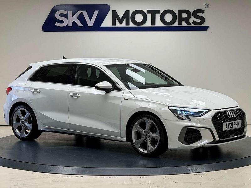 White Used 2021 Audi A3 S-Line Hatchback | £21,780 (Fair price) - Image 1/4