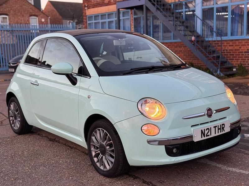 Used Fiat 500 Lounge 69 HP (50 kW) 2015 Green Cabriolet