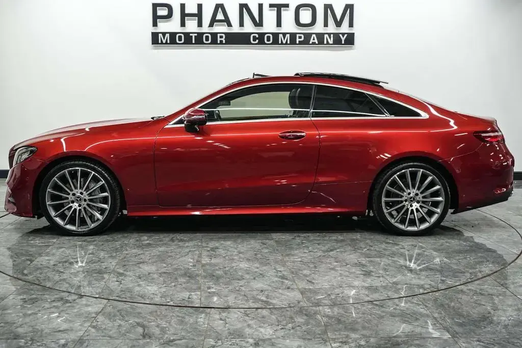 Used Mercedes E220 AMG line 194 HP (142 kW) 2018 Red Coupe