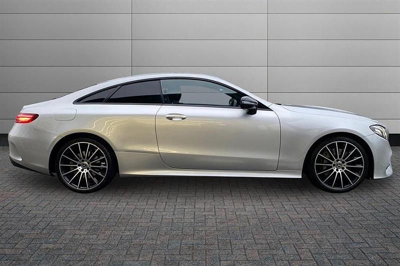 Used Mercedes E350 AMG line 299 HP (219 kW) 2019 Iridium silver Coupe