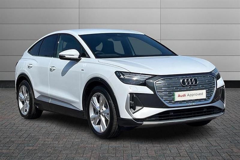 Glacier white New 2025 Audi Q4 e-tron S-Line SUV | £39,395 (Super price) - Image 1/4