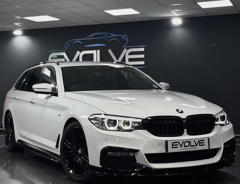 White Used 2017 BMW 530 M Sport Estate | £19,295 (Fair price) - Image 1/4