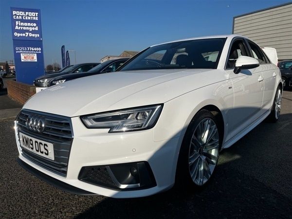 White Used 2019 Audi A4 S-Line Sedan | £15,495 (Fair price) - Image 1/4