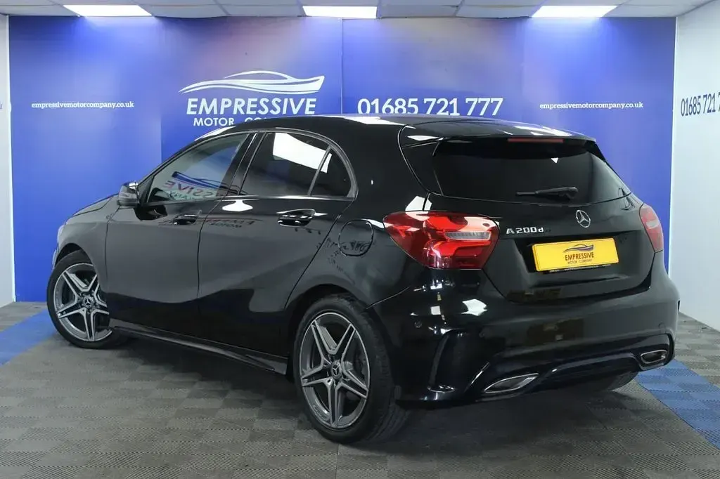 Used Mercedes A200 AMG line 136 HP (100 kW) 2016 Black Hatchback
