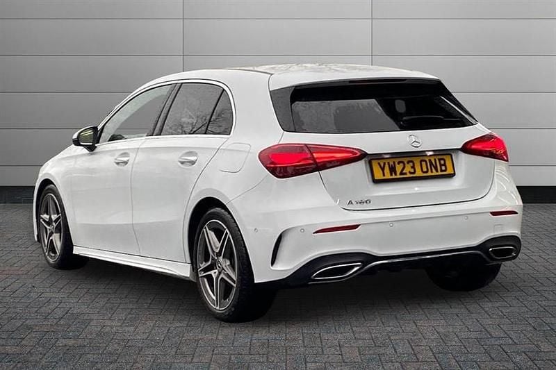 Used Mercedes A180 AMG Line Premium 136 HP (100 kW) 2023 Digital white Hatchback