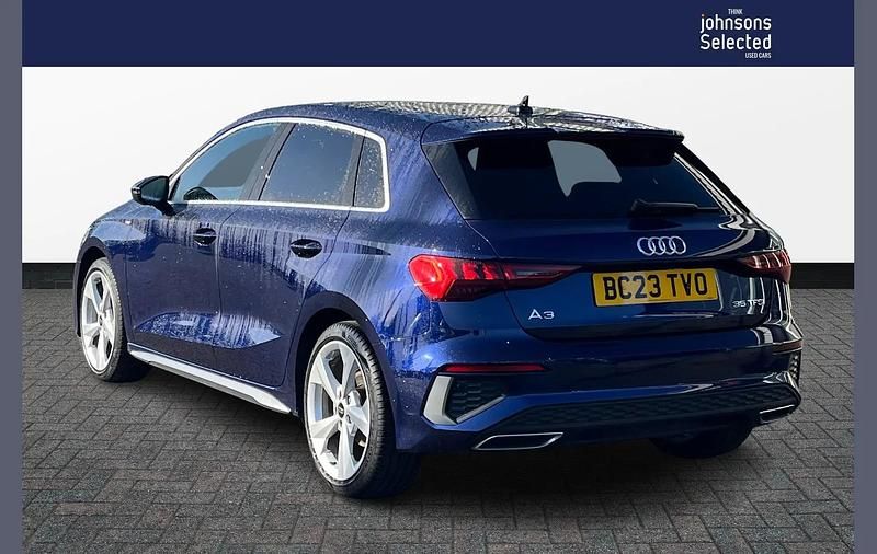 Used Audi A3 S-Line 147 HP (108 kW) 2023 Blue Sedan