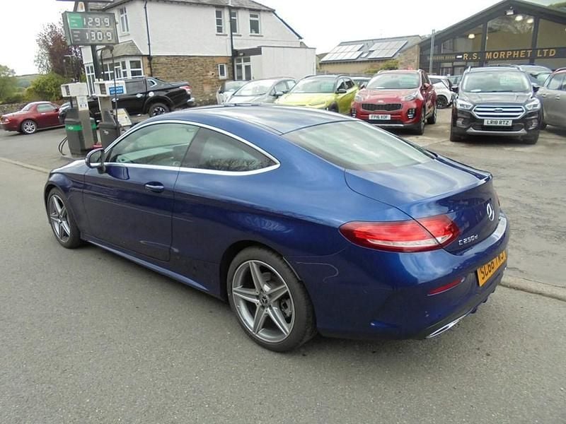 Used Mercedes C250 AMG line 201 HP (147 kW) 2017 Blue Coupe