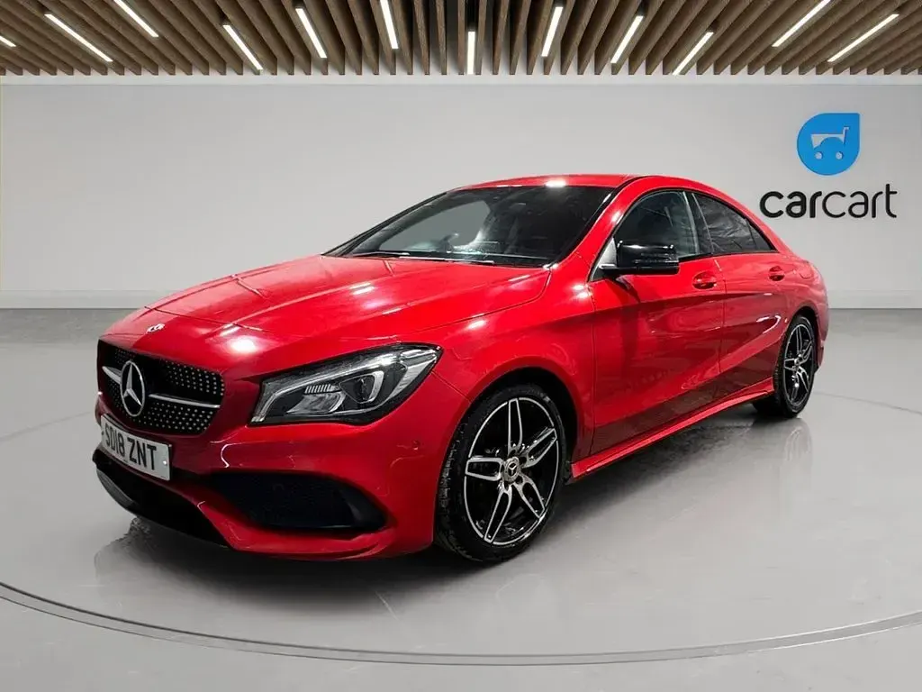 Used Mercedes CLA200 AMG line 136 HP (100 kW) 2018 Red Sedan