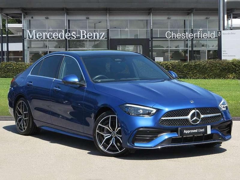 Blue Used 2024 Mercedes C300e AMG Line Premium Plus Sedan | £40,000 (A bit pricey) - Image 1/4