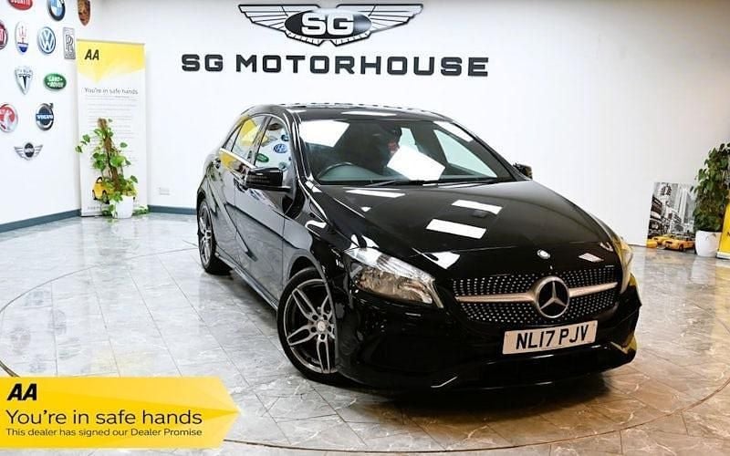 Used Mercedes A160 AMG line 102 HP (75 kW) 2017 Black Hatchback