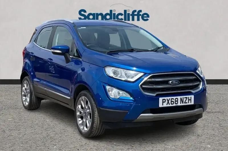 Lightning blue (premium colour) Used 2018 Ford Ecosport Titanium SUV | £9,141 (Fair price) - Image 1/4
