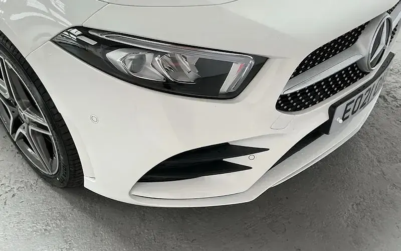 Used Mercedes A250 AMG line 218 HP (160 kW) 2021 White Hatchback