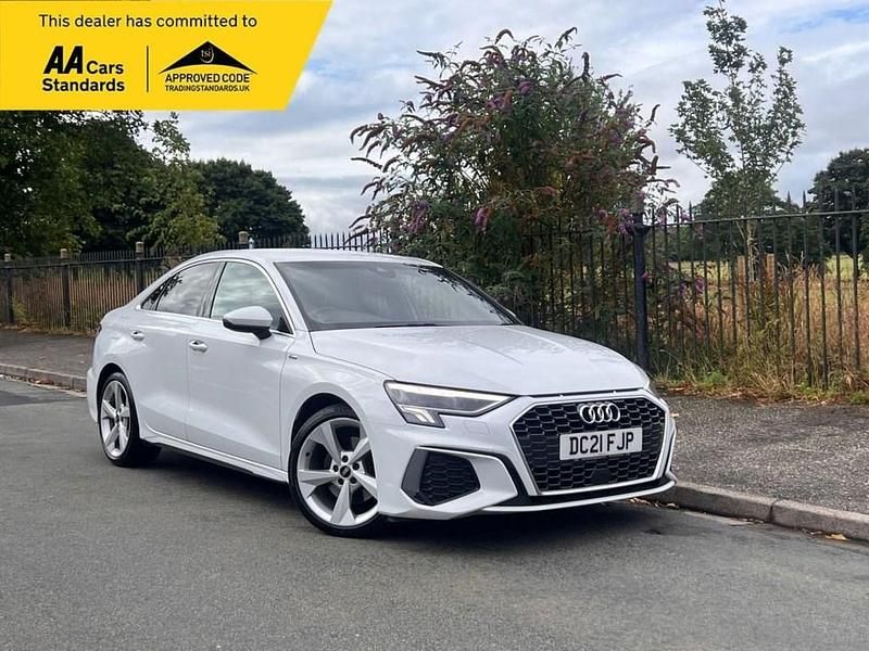 White Used 2021 Audi A3 S-Line Sedan | £14,495 (Good price) - Image 1/4