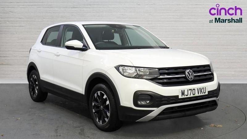 White Used 2020 VW T-Cross S SUV | £13,613 (Fair price) - Image 1/4