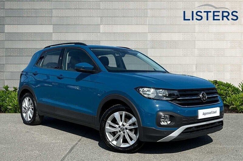 Dark petrol blue Used 2021 VW T-Cross SE SUV | £14,990 (Fair price) - Image 1/4