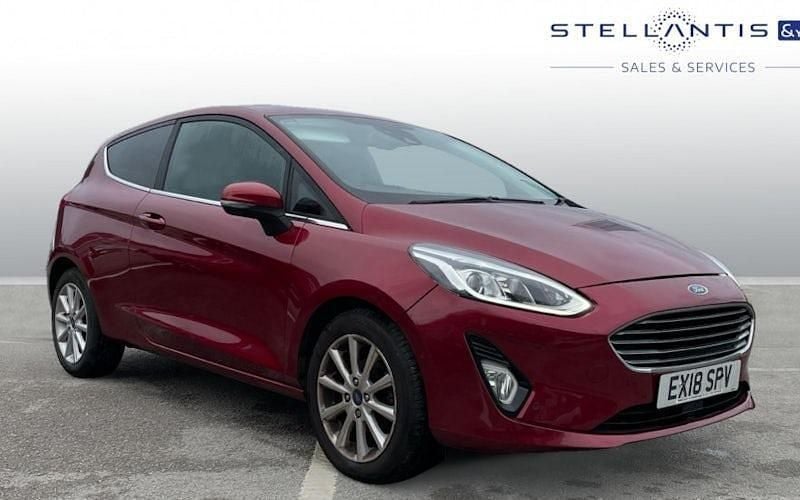 Red Used 2018 Ford Fiesta Titanium Hatchback | £6,981 (Fair price) - Image 1/4
