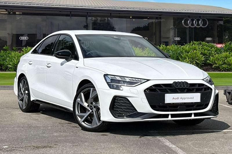 White Used 2025 Audi A3 Black Edition Sedan | £29,980 (Expensive) - Image 1/4