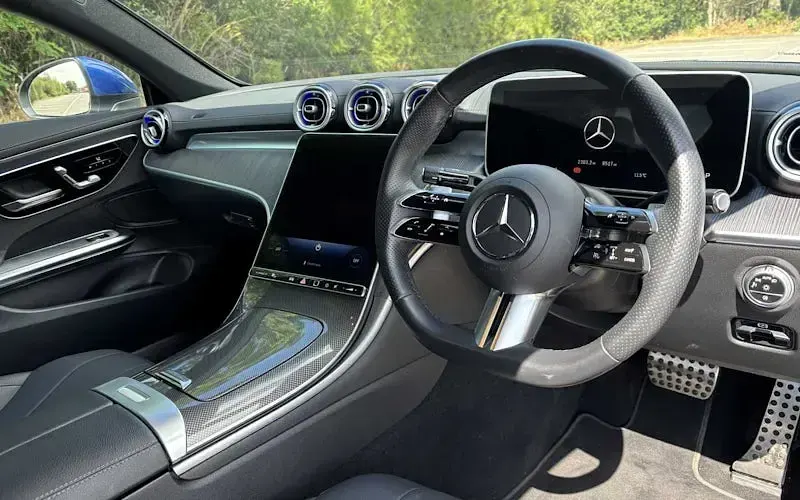 Used Mercedes CLE200 AMG line 204 HP (150 kW) 2024 Blue Coupe