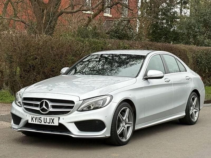 Used Mercedes C220 AMG line 170 HP (125 kW) 2015 Silver Sedan