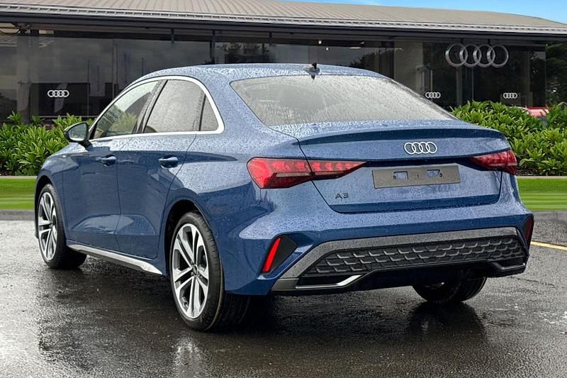 New Audi A3 S-Line 2026 Blue Sedan