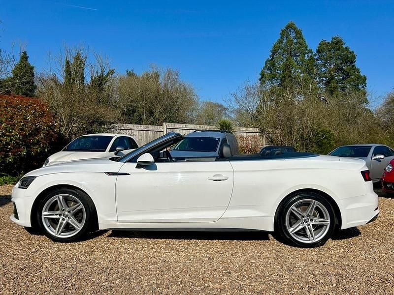 Used Audi A5 Cabriolet S-Line 190 HP (139 kW) 2018 White Cabriolet