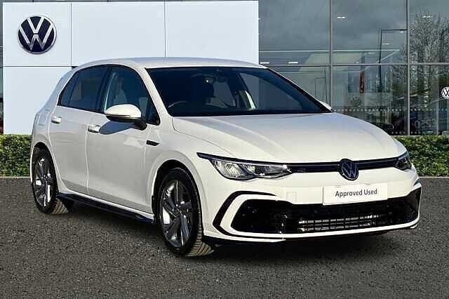 Pure white Used 2024 VW Golf VIII R-line Hatchback | £25,990 (Fair price) - Image 1/4